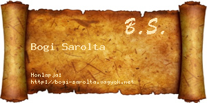 Bogi Sarolta névjegykártya